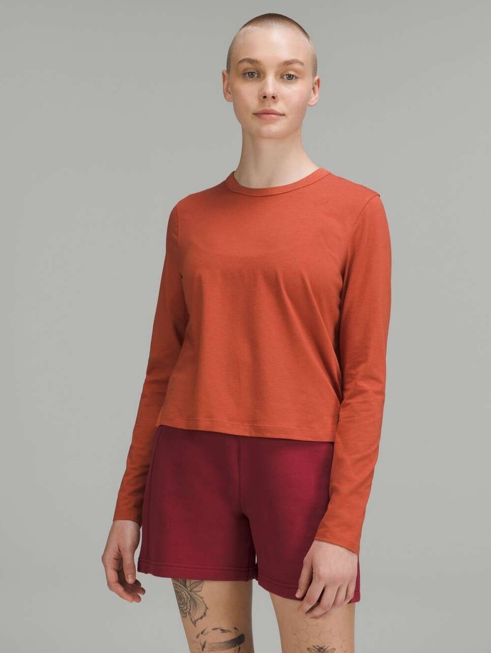 Lululemon Classic-Fit Cotton-Blend Long Sleeve Shirt Red Rock